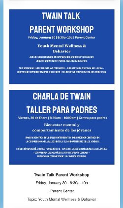 Twain Talk Announcement